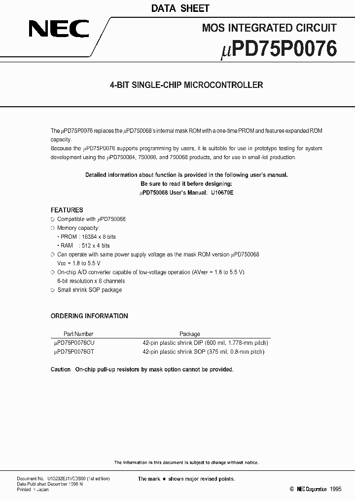 UPD75P0076_98674.PDF Datasheet