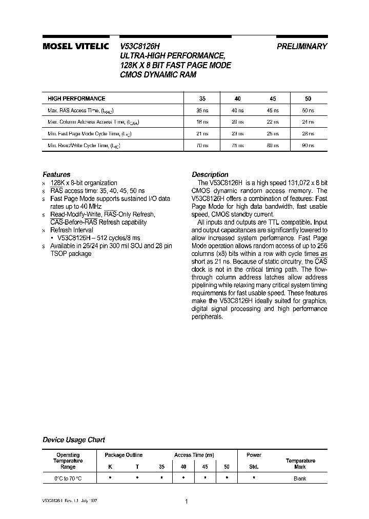 V53C8126_87698.PDF Datasheet