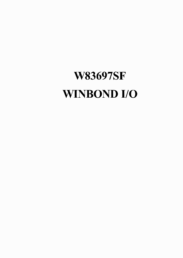 W83697SF_52701.PDF Datasheet