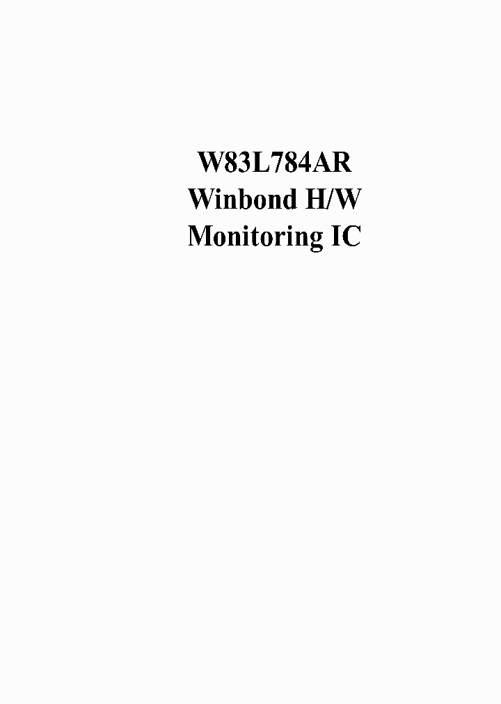 W83L784AR_52737.PDF Datasheet