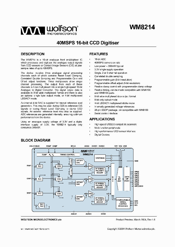 WM8214_51762.PDF Datasheet