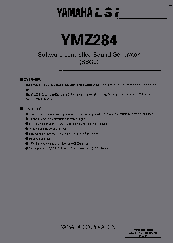 YMZ284_34967.PDF Datasheet