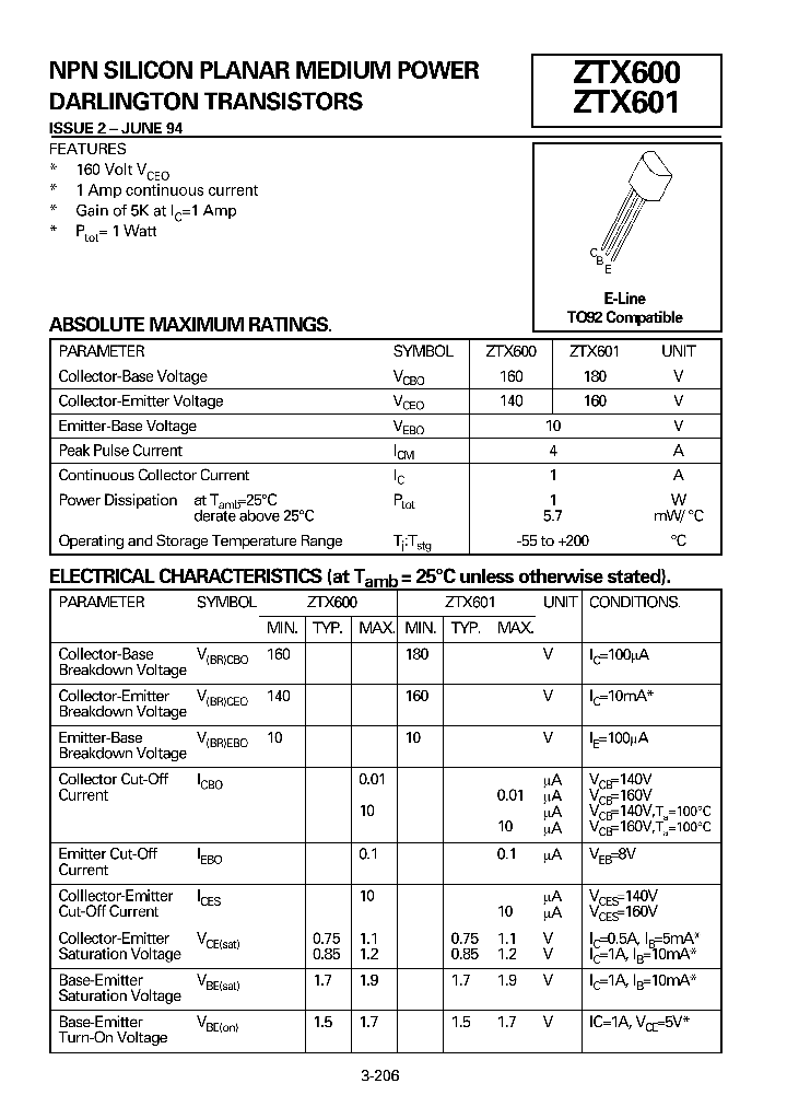 ZTX600_47558.PDF Datasheet