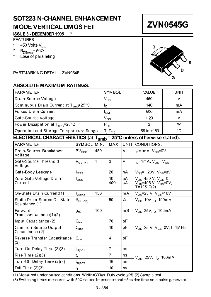 ZVN0545G_54767.PDF Datasheet