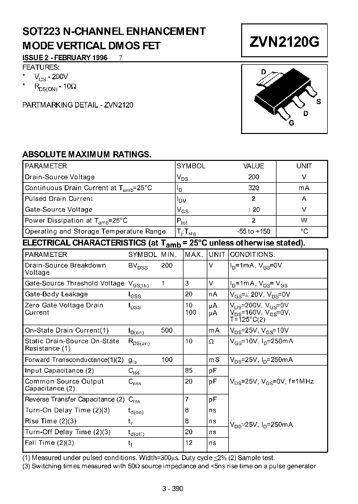 ZVN2120G_54857.PDF Datasheet