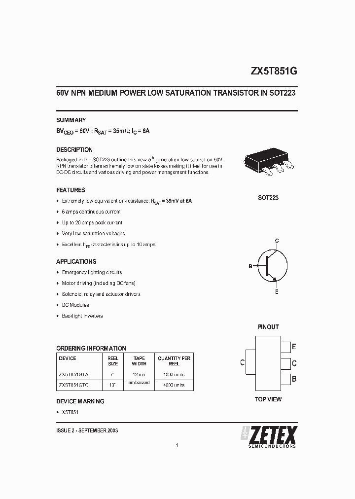 ZX5T851G_72410.PDF Datasheet