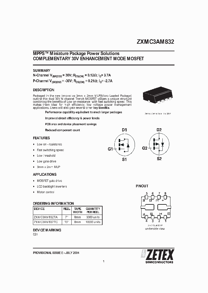 ZXMC3AM832_23250.PDF Datasheet
