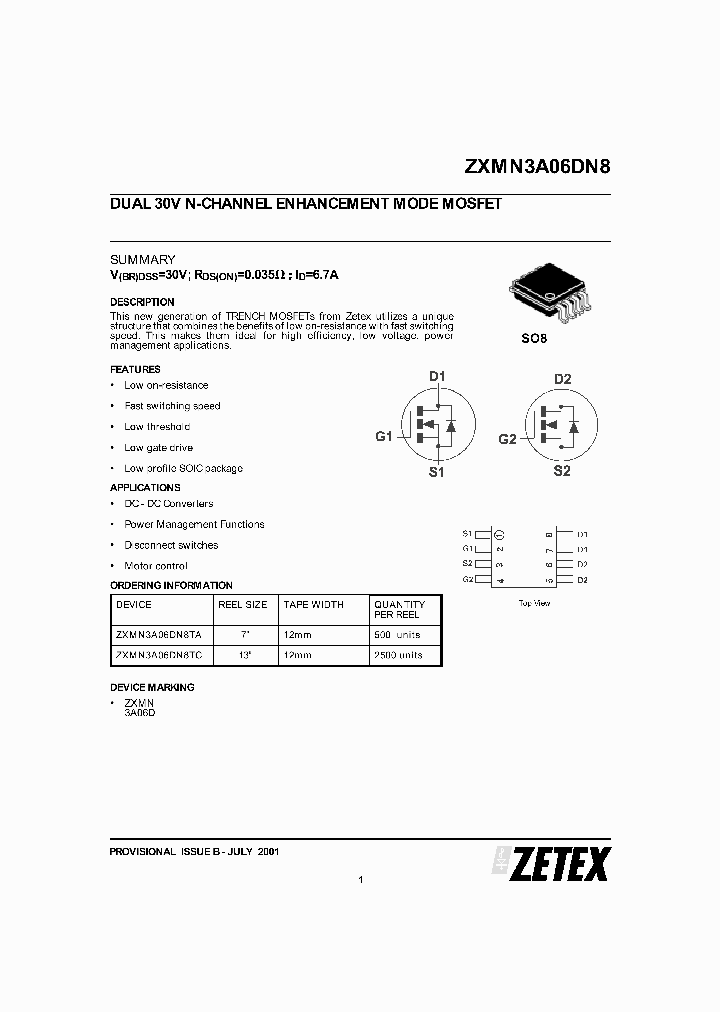 ZXMN3A06DN8_23278.PDF Datasheet