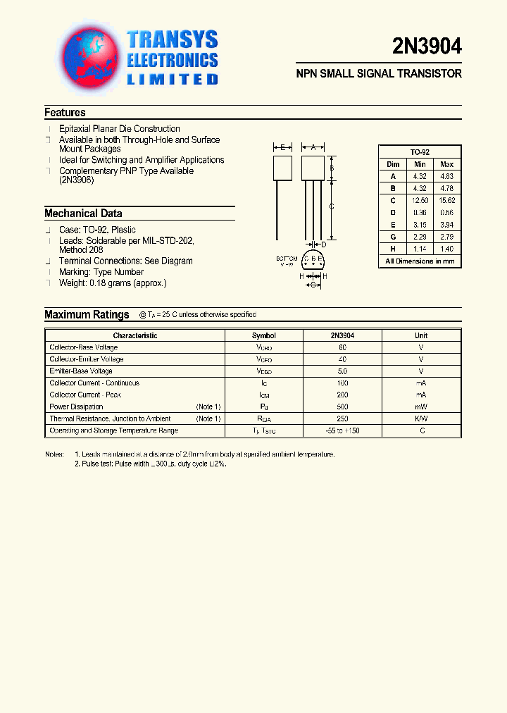 2N3904_250998.PDF Datasheet