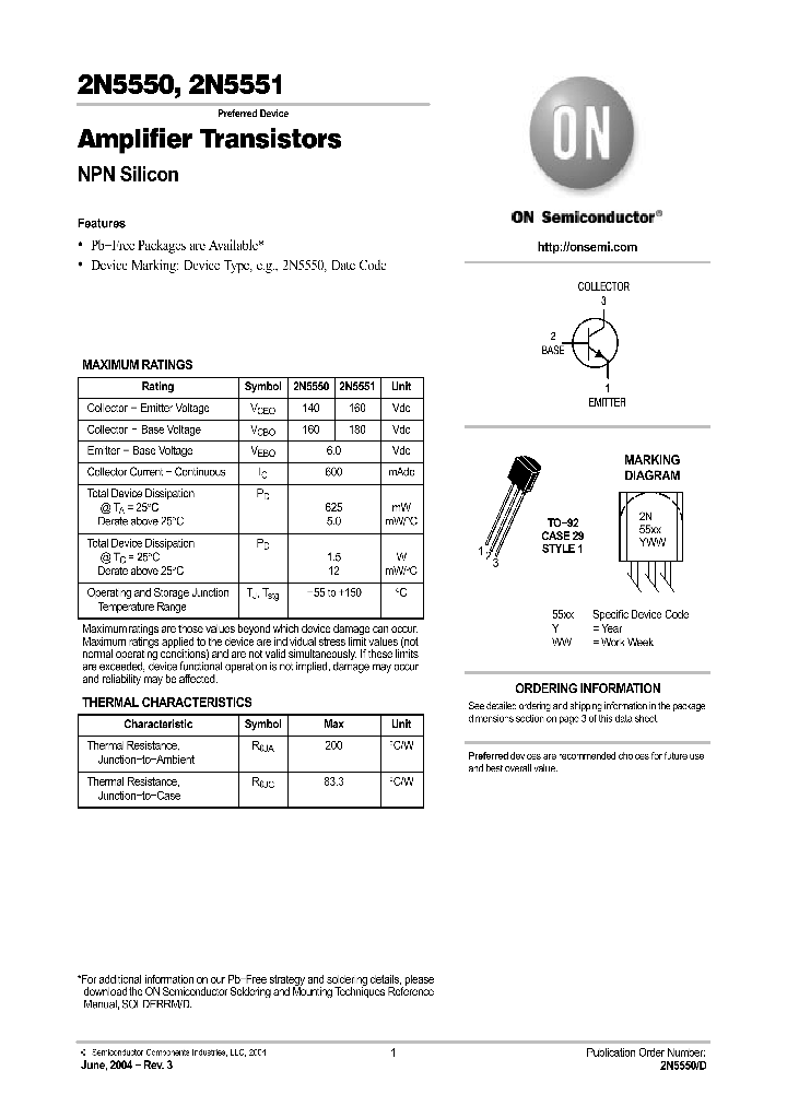 2N5551 Datasheet Pdf