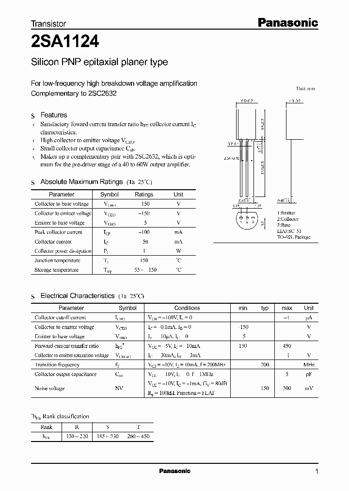 2SA1124_295250.PDF Datasheet