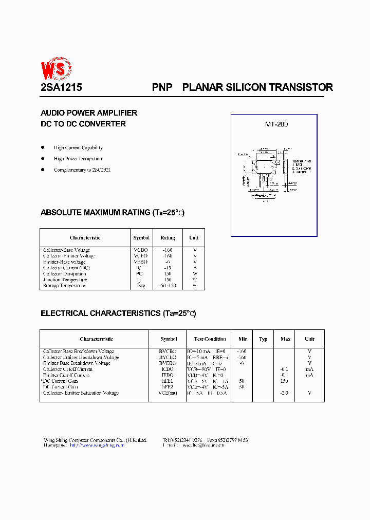 2SA1215_279322.PDF Datasheet