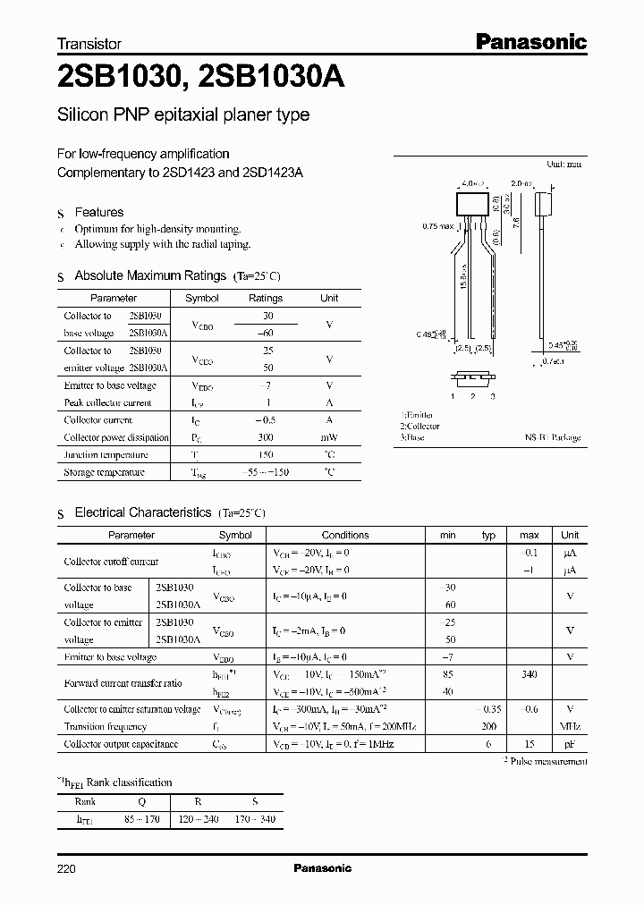 2SB1030_292569.PDF Datasheet