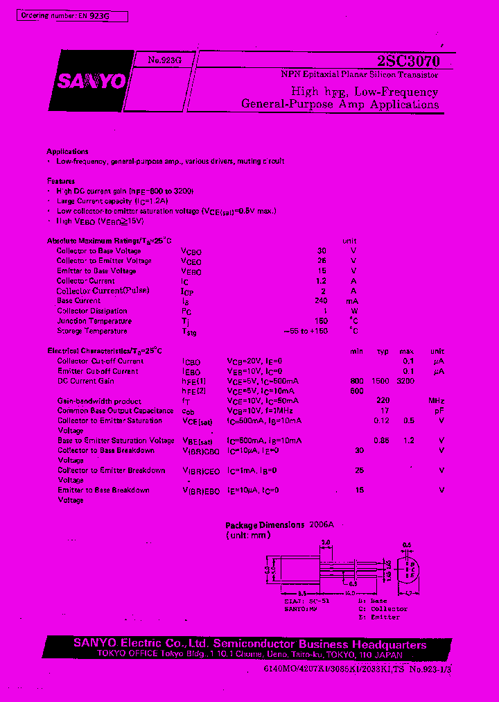 2SC3070_245959.PDF Datasheet
