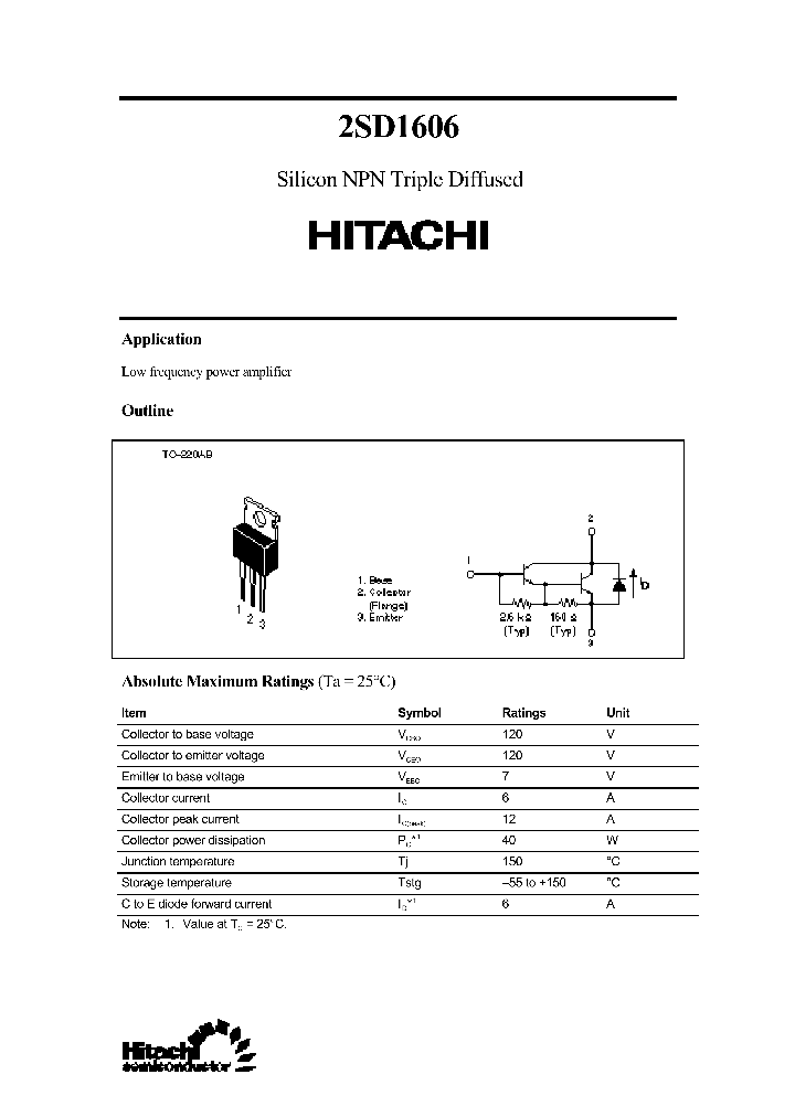 2SD1606_285519.PDF Datasheet