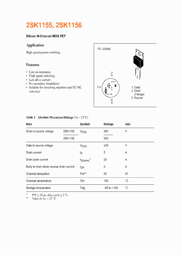 2SK1155_285705.PDF Datasheet