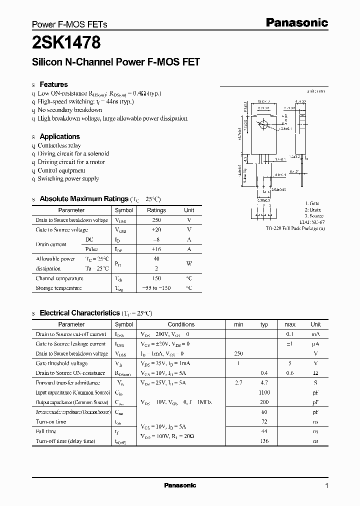 2SK1478_295055.PDF Datasheet