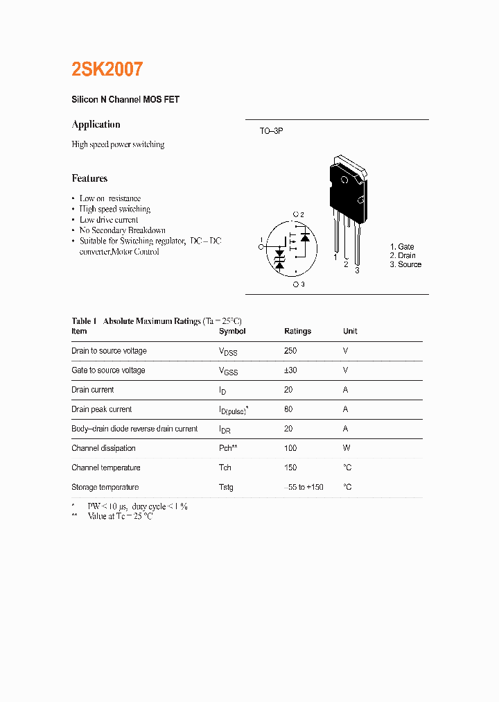 2SK2007_290194.PDF Datasheet