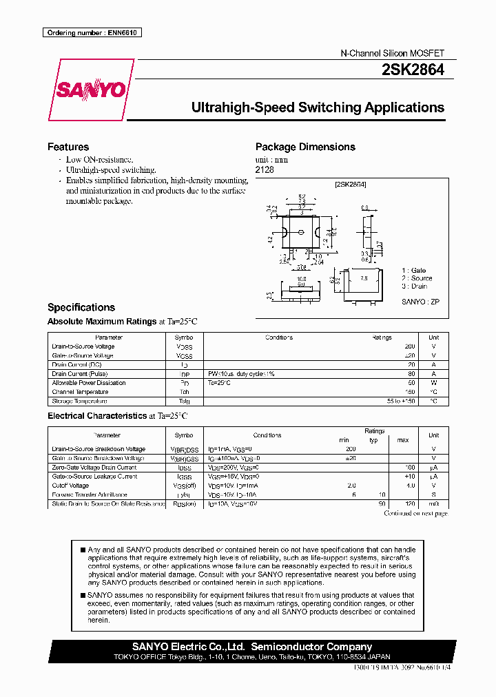 2SK2864_178268.PDF Datasheet