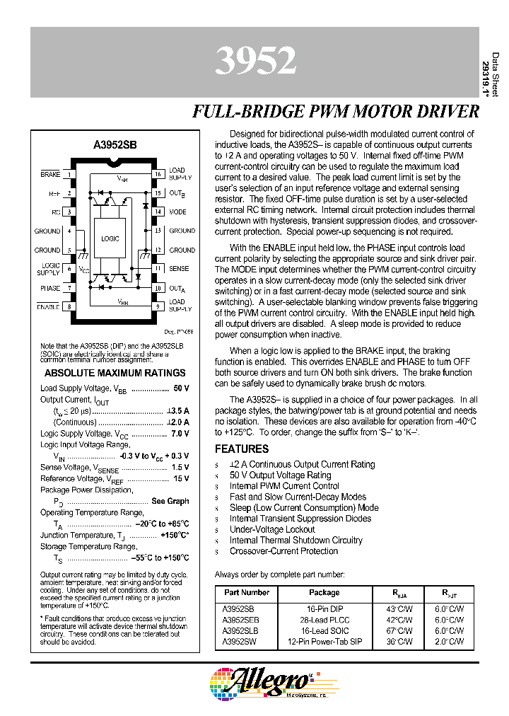 A3952SB_83972.PDF Datasheet