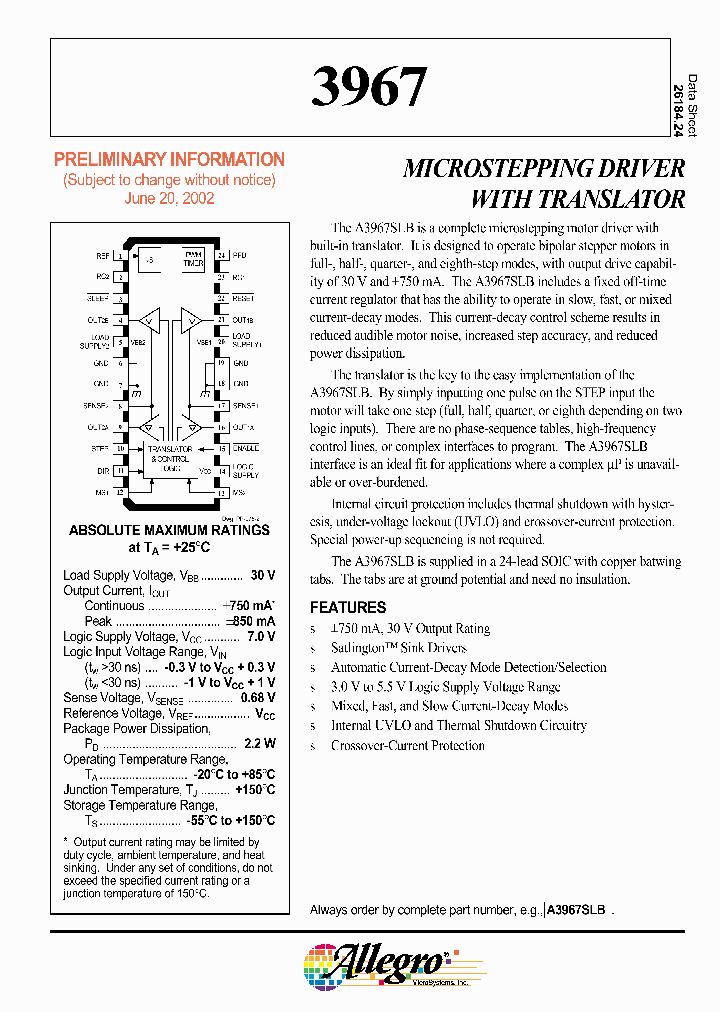 A3967SLB_296277.PDF Datasheet