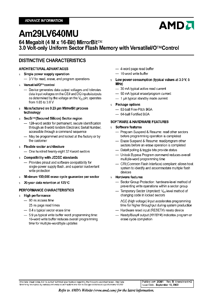 AM29LV640MU_285262.PDF Datasheet