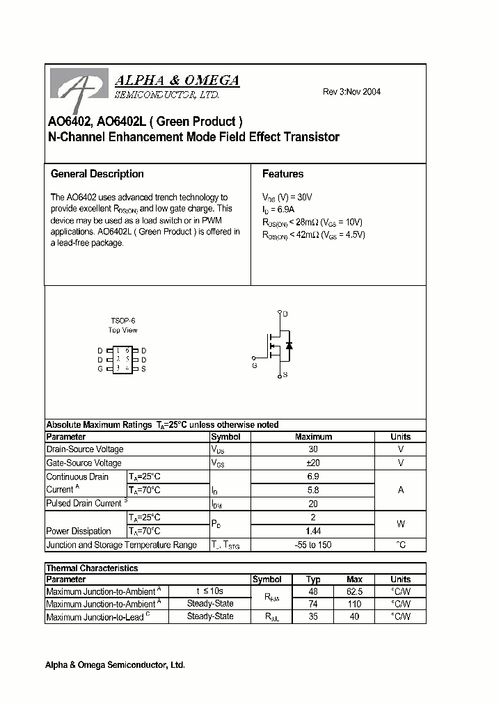 AO6402_289318.PDF Datasheet