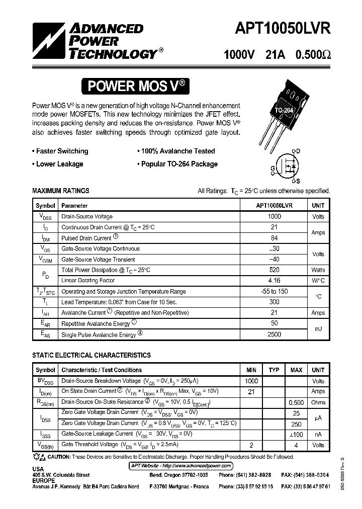 APT10050LVR_281866.PDF Datasheet