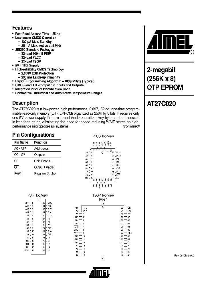 AT27C020NBSP_282297.PDF Datasheet