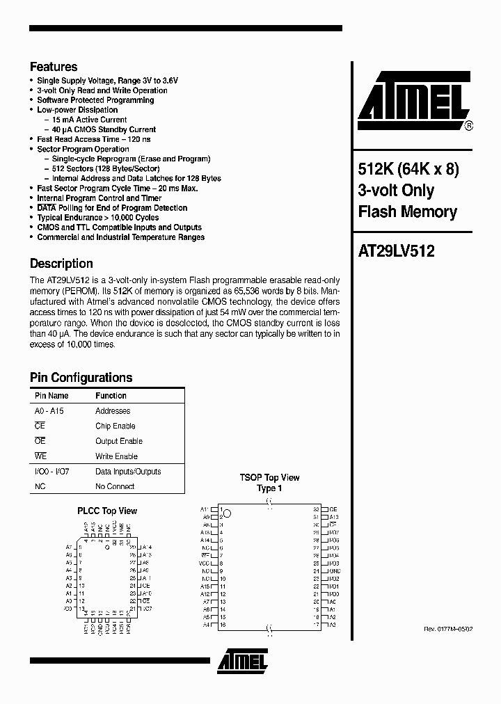 AT29LV512NBSP_290153.PDF Datasheet