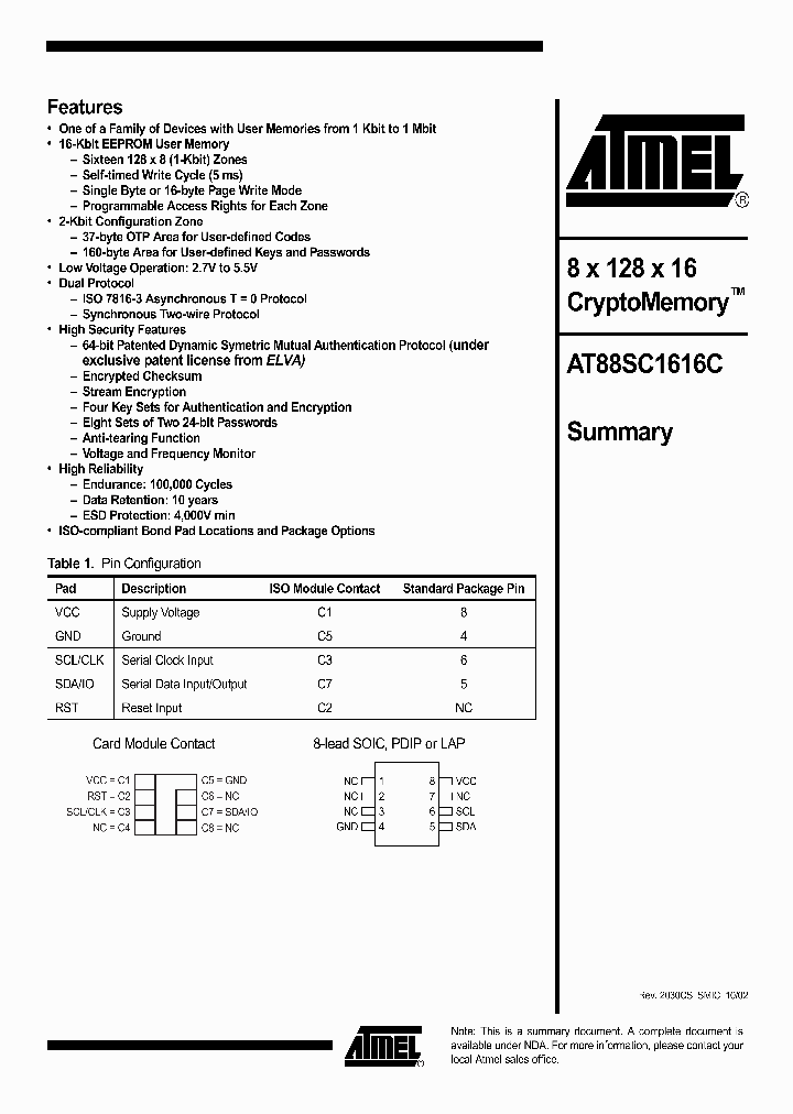 AT88SC1616CNBSP_242778.PDF Datasheet