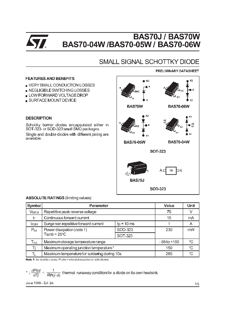 BAS70W_258091.PDF Datasheet