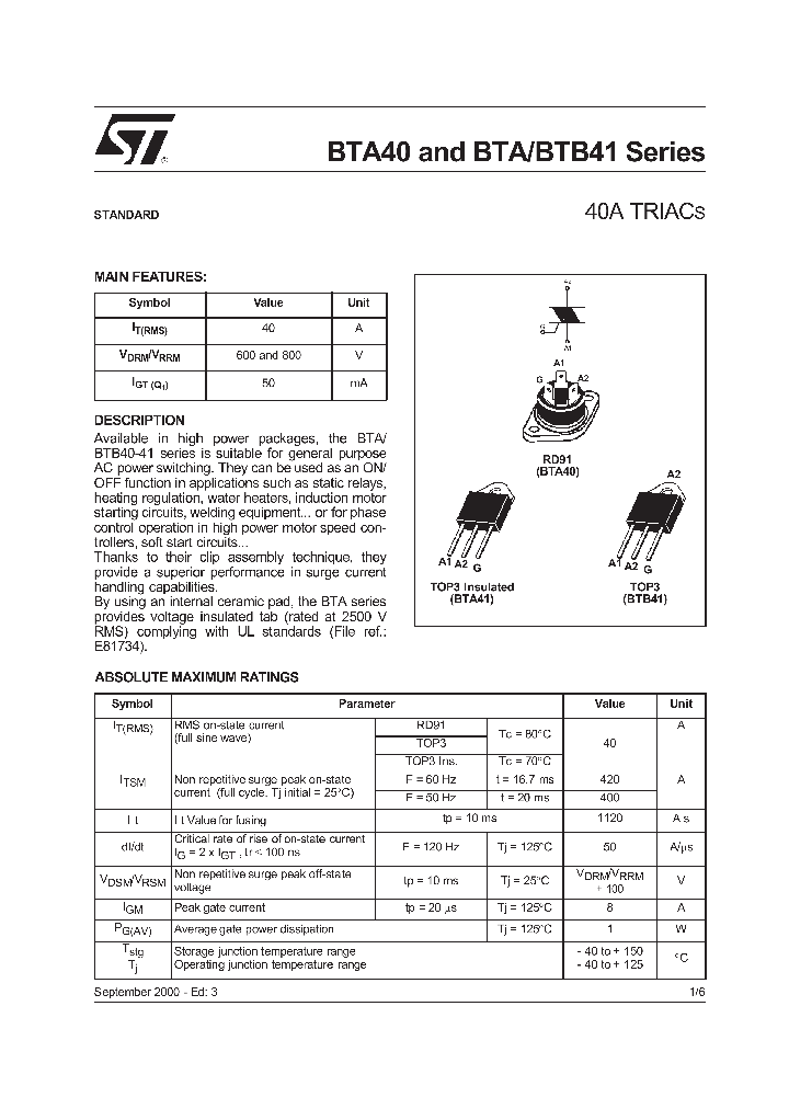 BTA41-600BNBSP_245082.PDF Datasheet