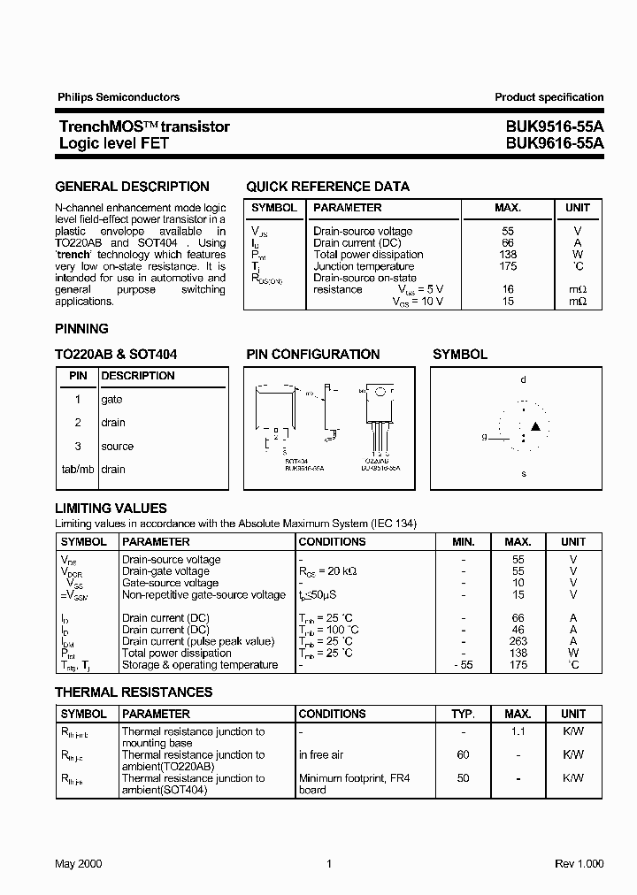 BUK9616-55A_293201.PDF Datasheet