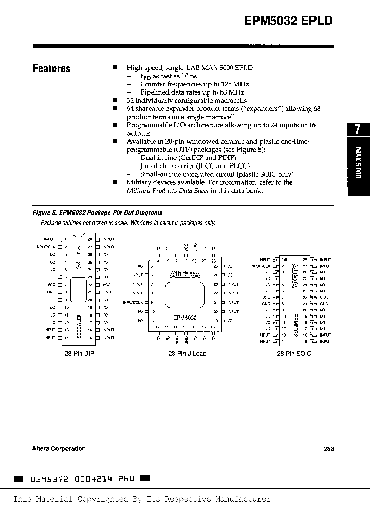 EPM5032JC-15NBSP_214104.PDF Datasheet
