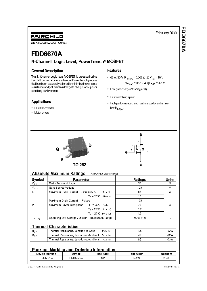 FDD6670_266380.PDF Datasheet