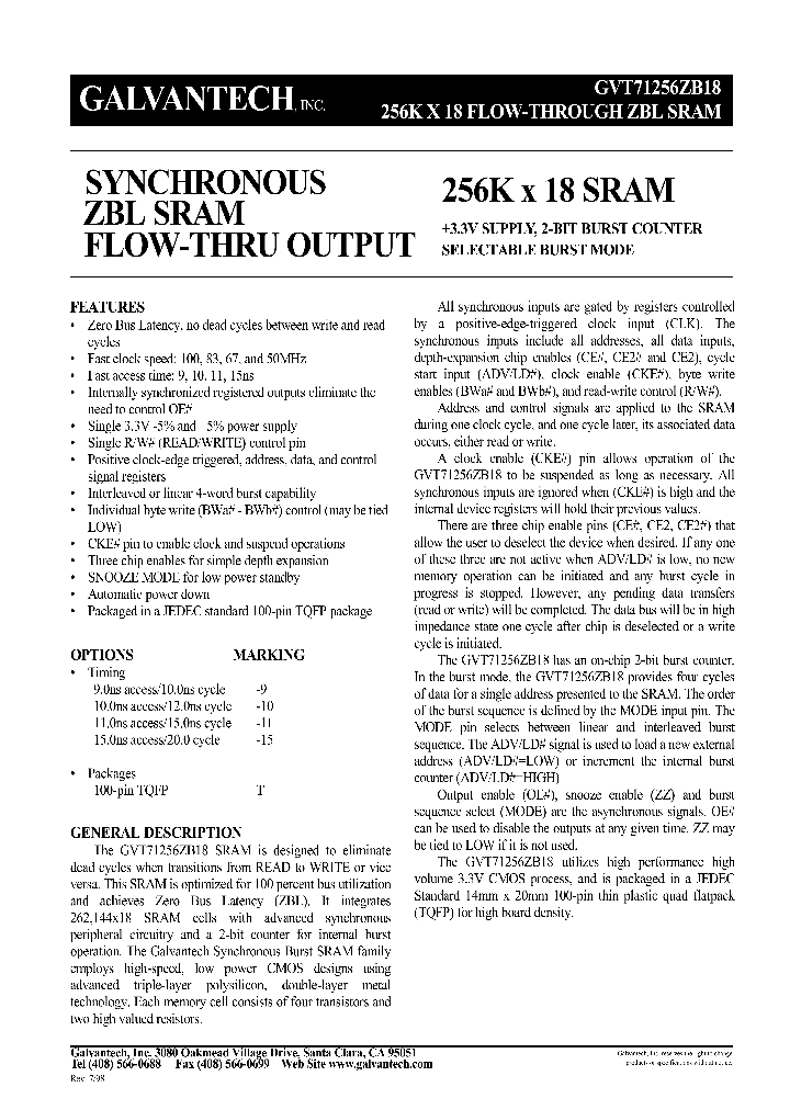 GVT71256ZB18_239129.PDF Datasheet