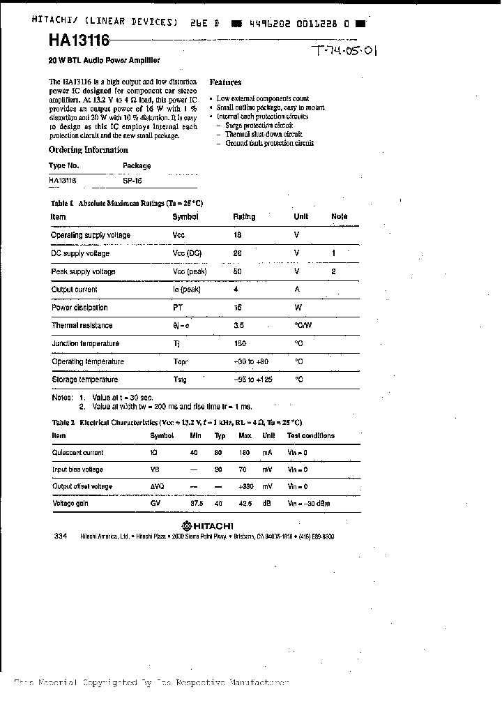 HA13116_226864.PDF Datasheet