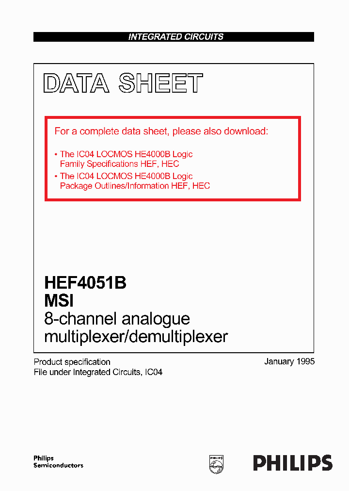 HEF4051B_279260.PDF Datasheet