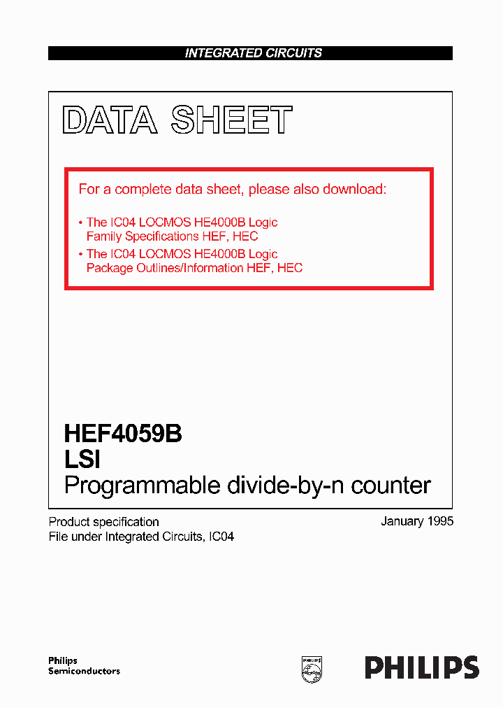 HEF4059B_296685.PDF Datasheet