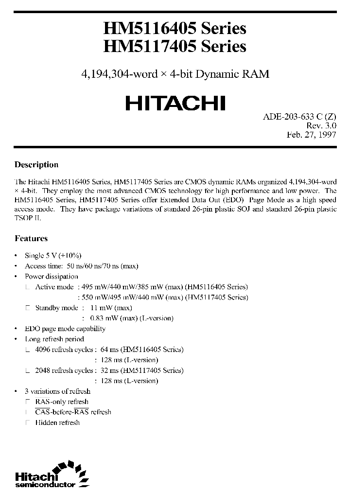 HM5116405SERIES_284108.PDF Datasheet