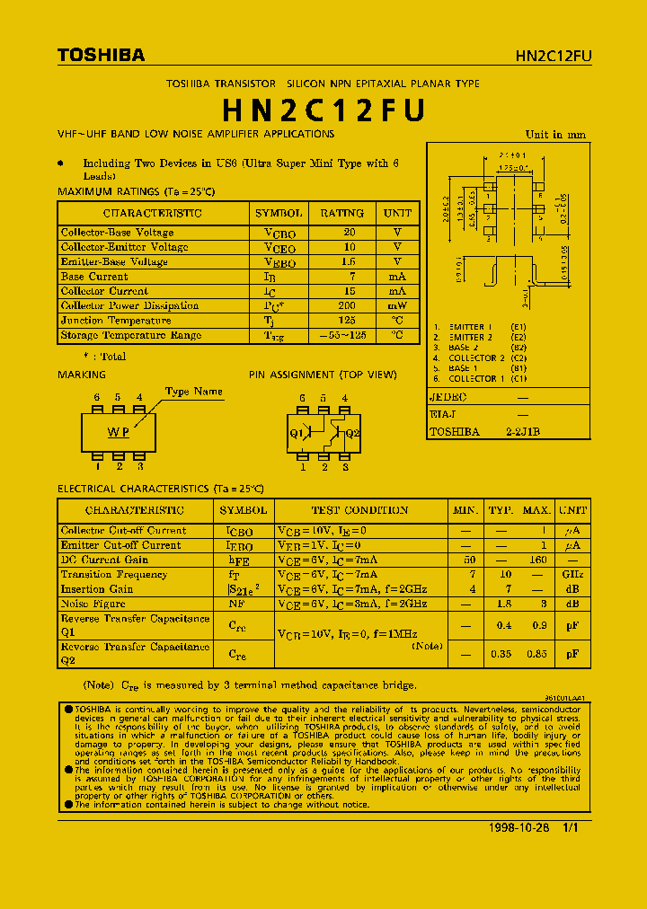 HN2C12FU_284249.PDF Datasheet