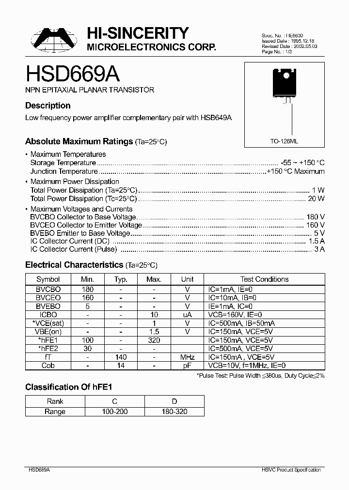 HSD669A_302933.PDF Datasheet