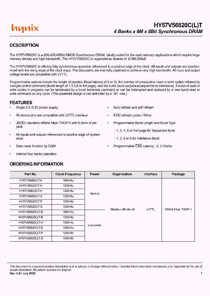 HY57V56820CT_243189.PDF Datasheet