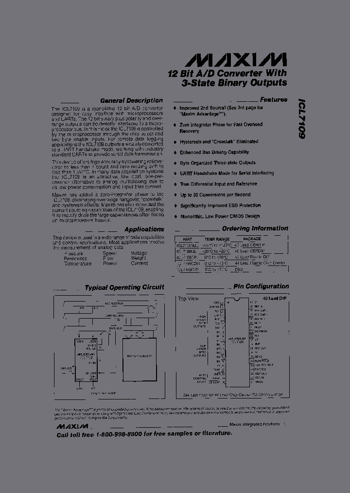 ICL7109CPL_189383.PDF Datasheet