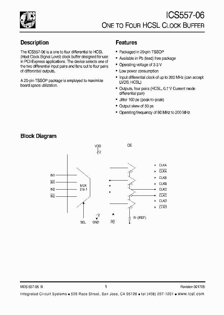 ICS557-06_224405.PDF Datasheet