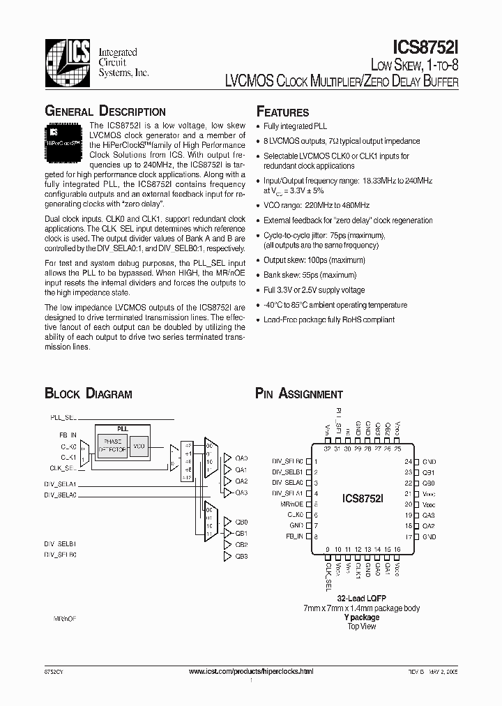 ICS8752I_261305.PDF Datasheet