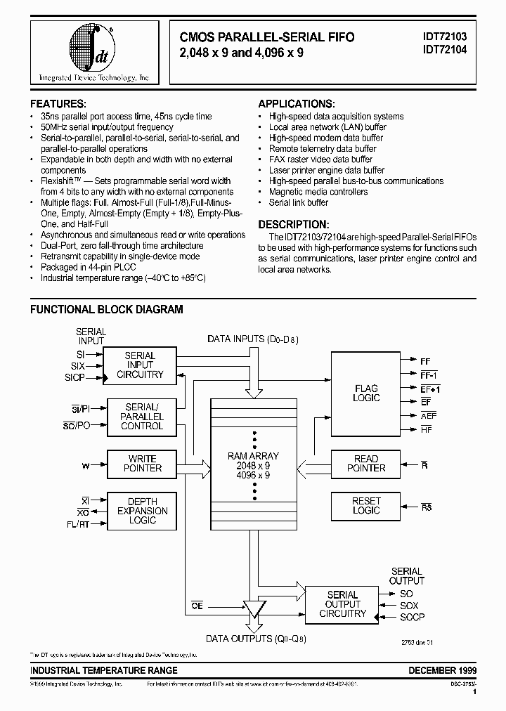IDT72103_281552.PDF Datasheet