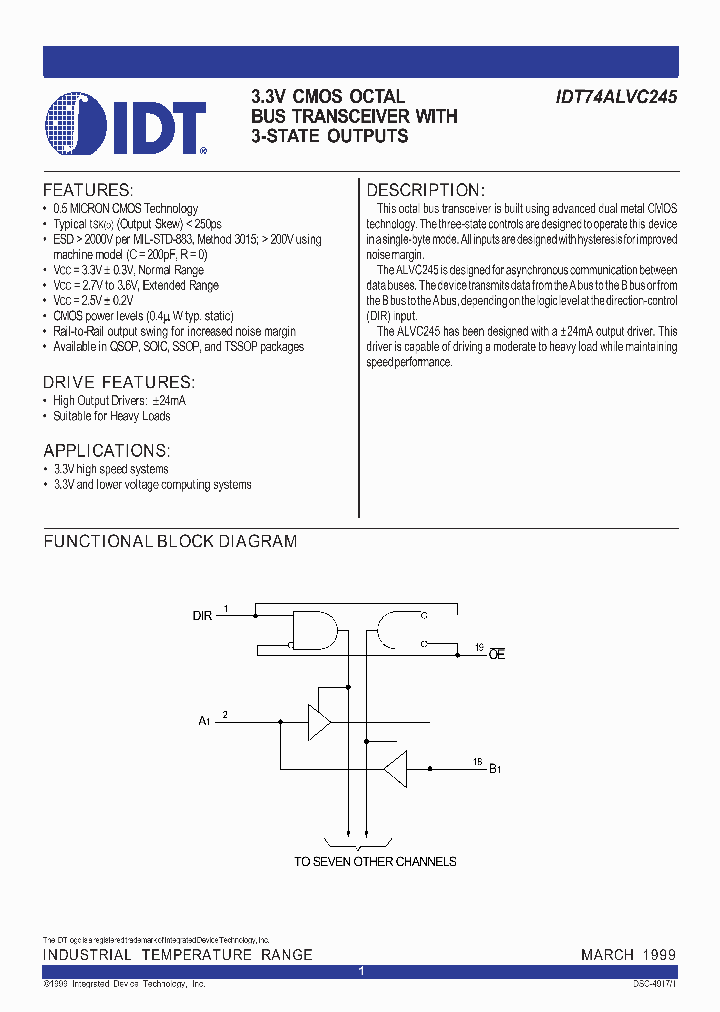 IDT74ALVC245_280544.PDF Datasheet