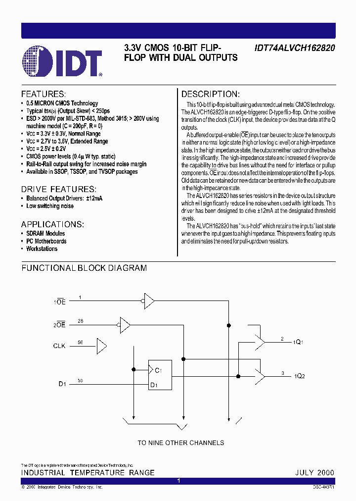 IDT74ALVCH162820_293972.PDF Datasheet